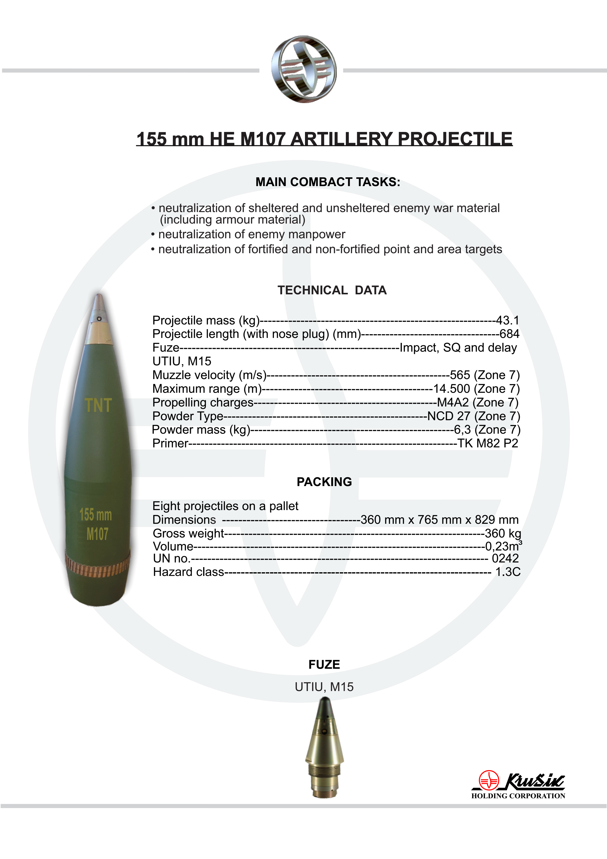 155mm HE M107